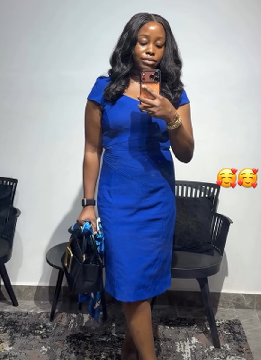Treasure in a royal blue dress